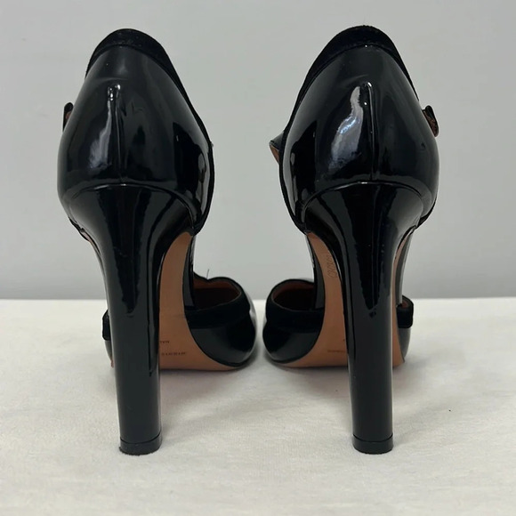 Nicole Brundage Women’s Mary Jane Ankle Strap Leather High Heels size 37.5 6.5 - Picture 5 of 10